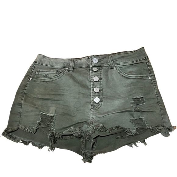 6 REFUGE army green short shorts Guc - Picture 1 of 6